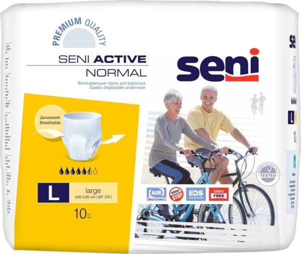 053 ТРУСЫ Впитывающие Seni ACTIVE NORMAL №3 L 100-135см 10шт Seni Active