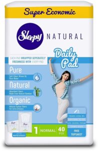 708 Sleepy Natural DAILY NORMAL Прокладки женские ежедневные 40шт. Naturella