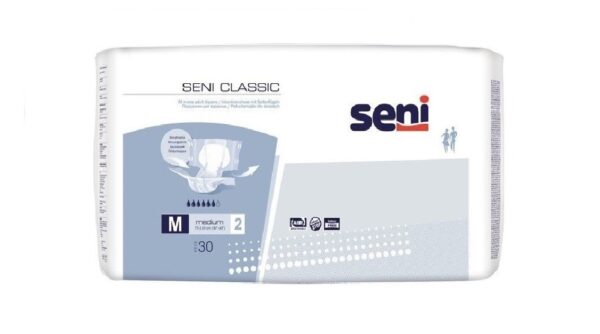 405 Подгузники для взрослых Seni Classic 2 Medium 75-110см 30шт, ПОЛЬША Super Seni