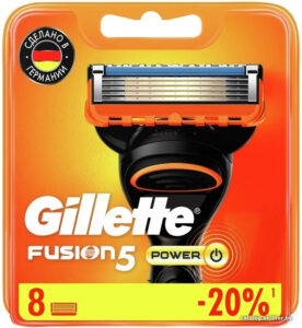 621 Gillette Fusion  Power сменные кассеты, 8шт (ГЕРМАНИЯ) Кассеты и лезвия