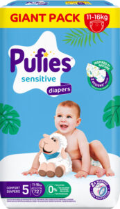 361 Подгузники Pufies Sensitive 5 Junior 11-16кг 72шт Pufies Sensetive