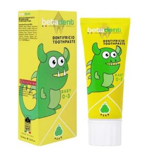 261 Betadent Baby Зубная паста для детей от 0-3 лет со вкусом груши, 75мл, ИТАЛИЯ Зубная паста