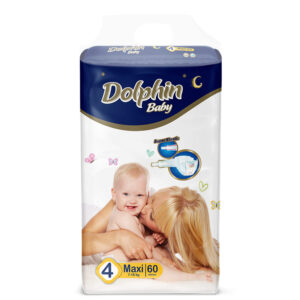 069 DOLPHIN Baby  Подгузники для детей 4 Maxi 7-18кг 60шт, ТУРЦИЯ Подгузники детские