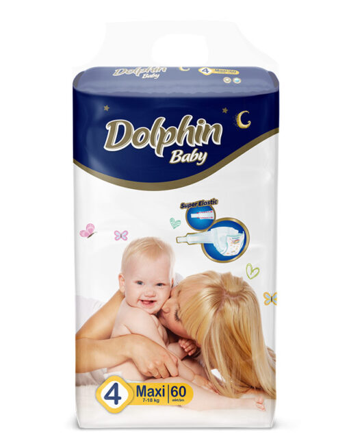 794 DOLPHIN Baby  Подгузники для детей 6 Junior Plus 15-30кг 44шт, ТУРЦИЯ Подгузники детские