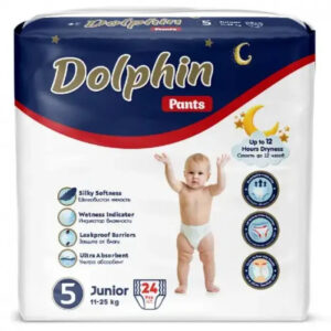 244 DOLPHIN Baby  Подгузники-трусы для детей 5 Junior 11-25кг 24шт, ТУРЦИЯ Трусики детские