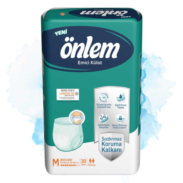 564 ONLEM Трусы впитывающие для взрослых Medium 80-120см 30шт, ТУРЦИЯ Giggles