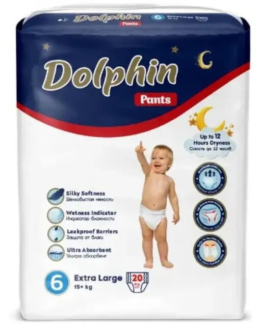 237 DOLPHIN Baby  Подгузники-трусы для детей 4 Maxi 7-18кг 30шт, ТУРЦИЯ Трусики детские