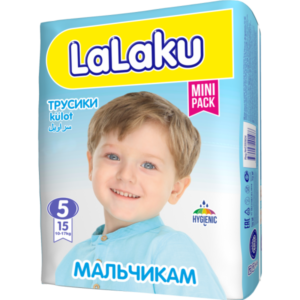 УЦЕНКА! LaLaKu Pants Трусики 5 Junior 10-17кг 15шт МАЛЬЧИКАМ LaLaKu