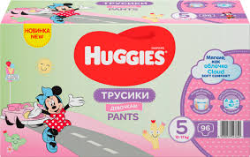 Huggies Детские впитывающие трусики для девочек 5 12-17кг, 48 шт, 1/2 коробки HOSHI